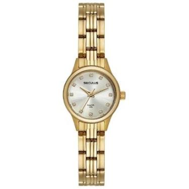 Imagem de Relógio Seculus 44194LPSVDA1 Feminino 22mm Aço Inox com Bolsa-Feminino