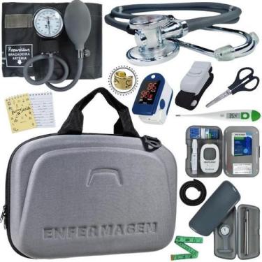 Imagem de Kit Enfermagem Estagio Super Luxo Medidor de Glicose Completo Premium,