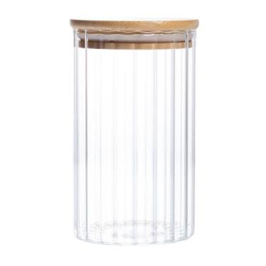 Imagem de Porta Mantimento Canelado Borossilicato Bambu 750ml -Dynasty, 3 meses 