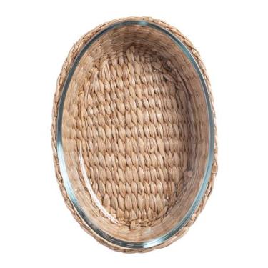Imagem de Travessa oval Vimini Borossilicato Rattan P -Dynasty, 3 meses por defe