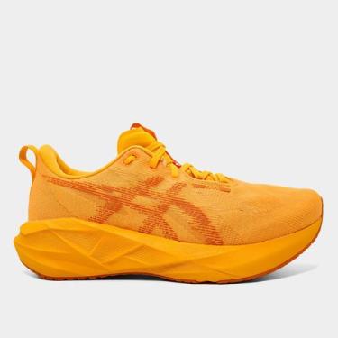 Imagem de Tênis Asics Novablast 5 Masculino, Laranja, Amarelo, 44