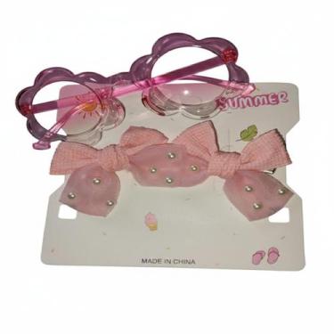 Imagem de Kit luxo oculos flor margarida e 2 laços infantil festas modelo:4 - MC