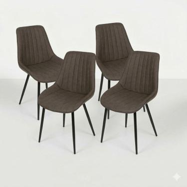 Imagem de Conjunto com 4 Cadeiras para Sala de Jantar Volga Café