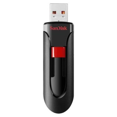 Imagem de Pen Drive Sandisk Z600 Ultra Cruzer Glide 64 GB - Preto/Vermelho