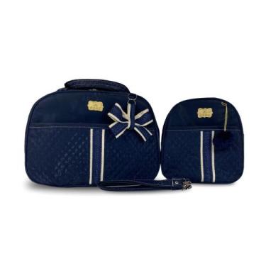 Imagem de Kit Bolsa Maternidade 2 Peças Grande Impermeável + Mochila + Trocador 