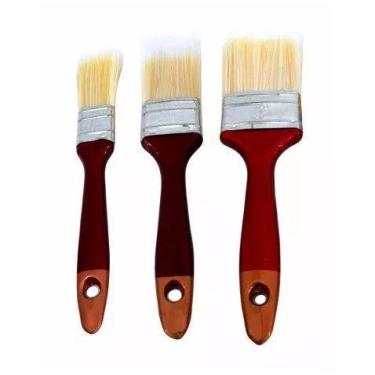 Imagem de Kit Trincha Pintura Parede Pincel 3 Peças Western
