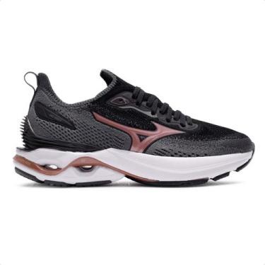 Imagem de Tênis Mizuno Wave Mirai 8 Feminino, 37, Preto, Rose