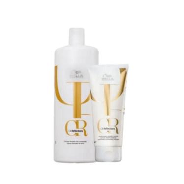 Imagem de Kit Wella Oil Reflections Shampoo 1L e Condicionador 200ml