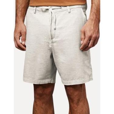 Imagem de Bermuda Calvin Klein Jeans Masculina Cadarço Cotton Off White-Masculino