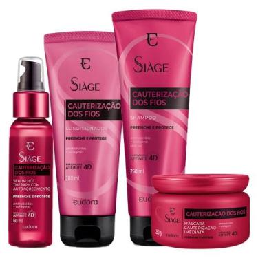 Imagem de Kit Eudora Siage Cauterização dos Fios Shampoo+Condicionador+Mascara+s