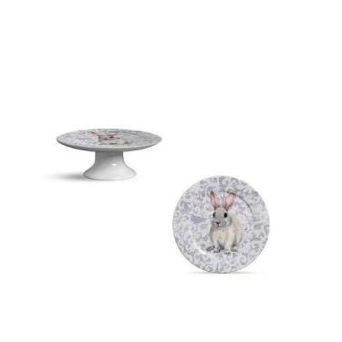 Imagem de Prato de bolo sweet easter roxo - GNJ HOME DECOR