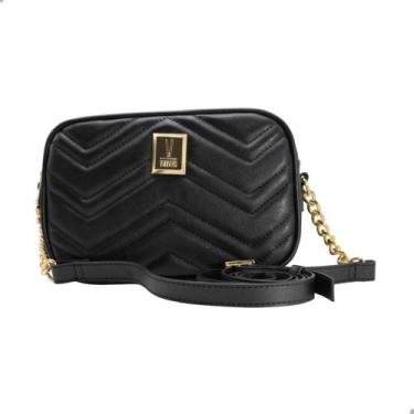 Imagem de Bolsa Vizzano Transversal Feminina Napa Soft Strech Preto, Pt, Napa so