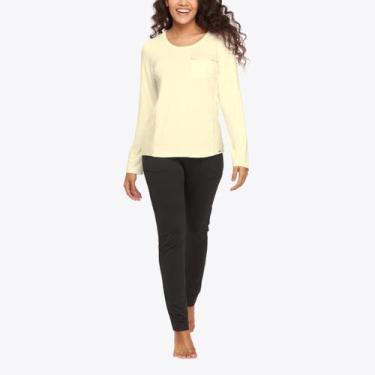 Imagem de Blusa Recco Viscose e Charmeuse Prime 14567, Palha, 42