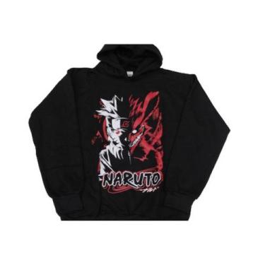 Imagem de Moletom Naruto Blusa De Frio Preta Unissex Kurama MOL012 - Belos Perso