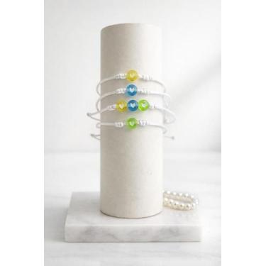 Imagem de KIT 4 pulseiras de macrame copa do mundo Hexa Brasil amarelo verde e a