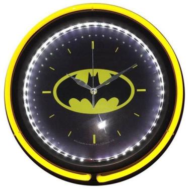 Imagem de Relogio Parede Double Neon Batman Logo DC Comics WB Geek - BTC Decor