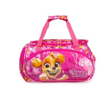Imagem de Bolsa de Viagem Feminina Pequena Infantil Patrulha Canina Skye Rosa - 