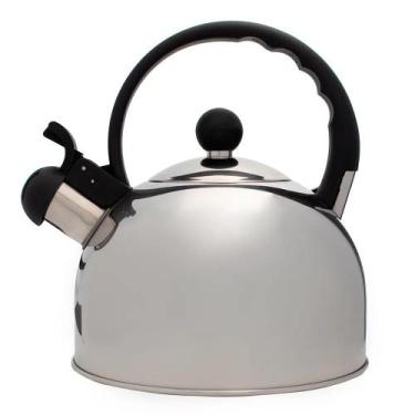 Imagem de Chaleira Com Apito Inox Indução Gourmet Bule De Chá 2 Litros Cozinha M