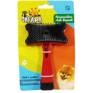 Imagem de Rasqueadeira para Cães e Gatos Auto-Limpante Savana - Savana Pet