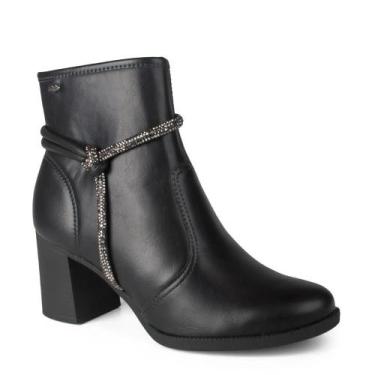 Imagem de Bota Dakota Feminina Detalhe Brilhante Salto Grosso D2191 - Preto - 38