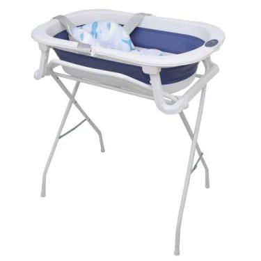 Imagem de Banheira Bubbly Dobrável Com Suporte Premium Baby - Premuim Baby, Blue