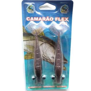 Imagem de Isca Camarão Artificial Flex de 12,5cm - embalagem c/ 2 iscas - Flex I