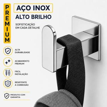 Imagem de Gancho Cabide Inox 304 Para Banheiro - Decora