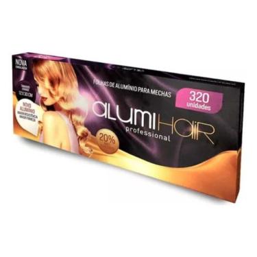 Imagem de Papel Alumínio para Mechas AlumiHair 12x30cm - Caixa com 320 Folhas Pr