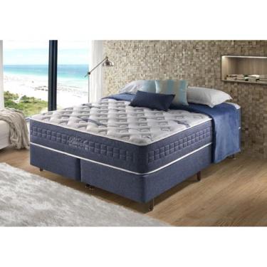 Imagem de Conjunto Cama Box Colchão Queen Size com Molas Ensacadas e Espuma Visc