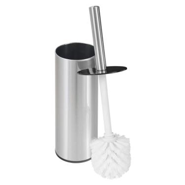 Imagem de Escova para Banheiro Tramontina em Aço Inox com Cerdas Flexíveis e Acabamento Scotch Brite para Limpeza Higiênica Inox