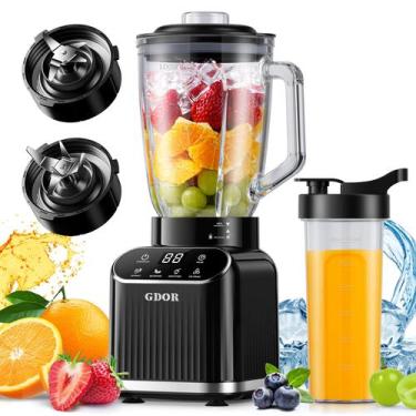 Imagem de Liquidificador GDOR 1200 W 1,5 L com Jarra de Vidro e Copo Portátil de