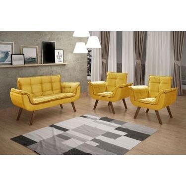 Imagem de Conjunto Opala 1 Namoradeira e 2 Opala - Amarelo - DSALA