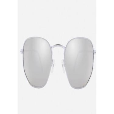 Imagem de Óculos De Sol Uva Hexagonal Espelhado Prata - Palas Eyewear