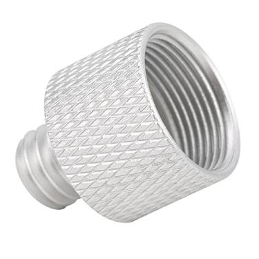 Imagem de Adaptador de parafuso 5/8 fêmea para 3/8 macho, acabamento fino liga de alumínio universal antiderrapante adaptador de rosca para suporte de microfone para montagem em suporte de(Prata (F3B))