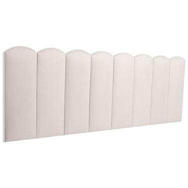 Imagem de Cabeceira Queen Modulada Nuvem Cama Box 160 cm x 60 cm Blu Interiores Cor:SUEDE Creme