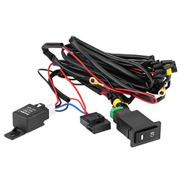 Imagem de Kit de fiação de interruptor de farol de neblina, kit de relé de chicote de fiação de luz de neblina universal de 12 V 40 A para carro, modificação lâmpada do carro