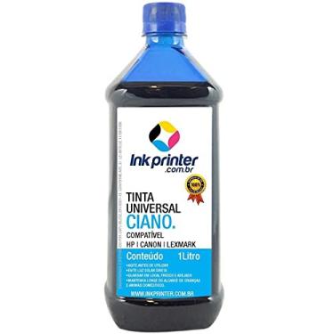 Imagem de Tinta Inkprinter Universal Ciano para Recarga de Cartucho Hp, Lexmark, Canon, Brother (1 litro)