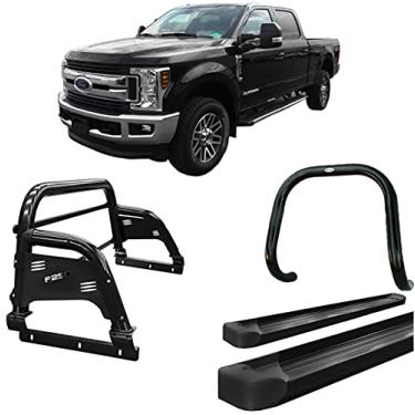 Imagem de Kit quebra mato+Estribo PL+Sant Antonio H3 F250 C Dupl Preto