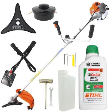 Imagem de Roçadeira Profissional Vulcan VR430P 2T com Lâmina 3 Pontas Ideal Para Limpeza e Manute...
