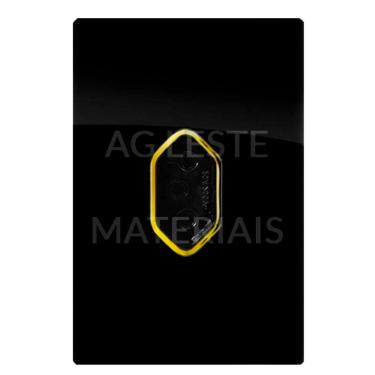 Imagem de Cj Tomada 10A Vertical Com Suporte 4X2 - Dicompel Novara Preto Brilhante Gold - Dnv1700/12Pbgd