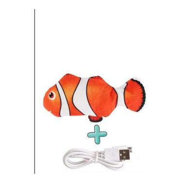 Imagem de Brinquedo Gato Peixe Eletrico Interativo Simulação + Usb