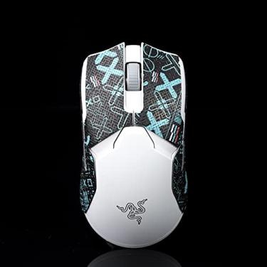 Imagem de Hokeyio DIY Handmade Suck Sweat Mouse Grips Patins para Razer Viper Ultimate Wireless Sem Mouse Print Set-Azul