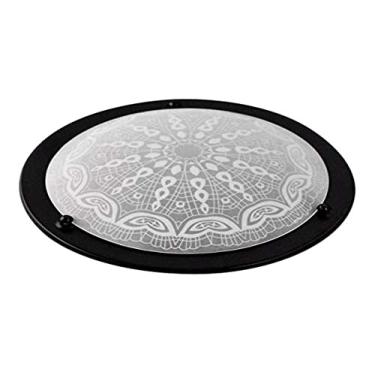 Imagem de Plafon Sobrepor Pequeno Preto Renda Branco, Attena, 2015 PEQ PT, Preto e Branco