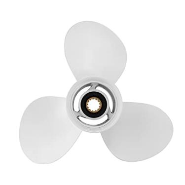 Imagem de Hélice marítima de 39,5 cm 25,4 cm, hélice de popa de barco, hélice de 3 lâminas de liga de alumínio 13T RH substituição para motores de 25 a