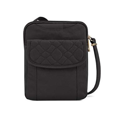 Imagem de Travelon Bolsa fina acolchoada antifurto, Preto, One Size, Bolsa fina acolchoada antifurto exclusiva Travelon