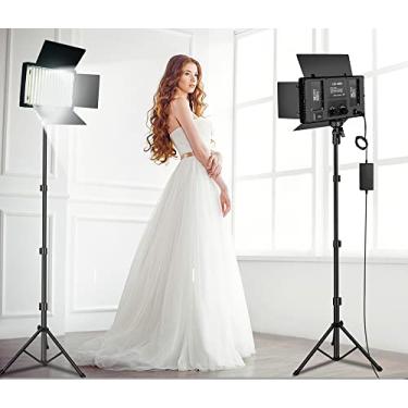 Imagem de Iluminação para Filmagem U600 Iluminação de vídeo LED, 40W/50W bicolor variável 3200K 5500K com brilho do visor digital de 95% para fotografia de vídeo
