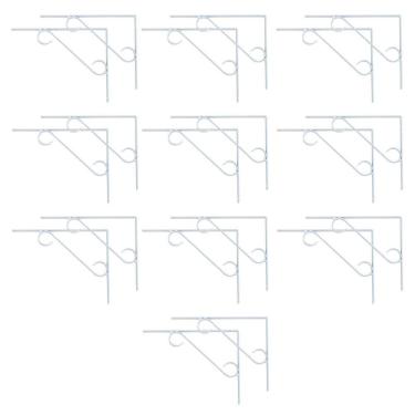 Imagem de Kit 20 Cantoneira Branca Suporte Prateleira em S 15x10cm