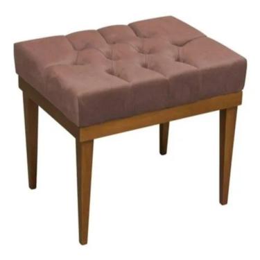 Imagem de Puff Decorativo Bali 1,38 Cm _cor Veludo Rose