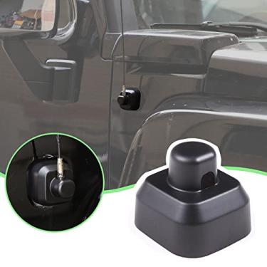 Imagem de PIUGILH Para tampa de antena H x 3 com base adesiva acessórios de antena decorativa para Hummer H3 2005-2009, 1 peça (preto fosco)