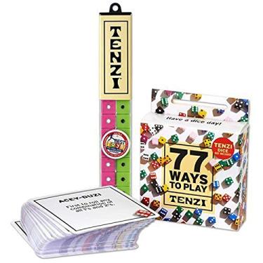 Imagem de TENZI Dice Party Game Bundle with 77 Ways to Play A Fun, Fast Frenzy for The Whole Family - 4 Sets of 10 Colored Dice with Storage Tube - Colors May Vary